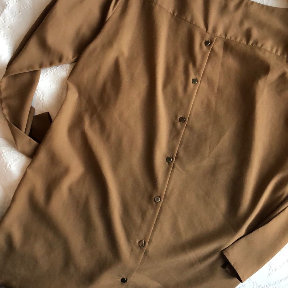 Brown silk blouse